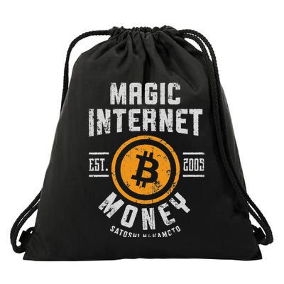 Bitcoin Magic Internet Money Btc Crypto Currency Blockchain Drawstring Bag