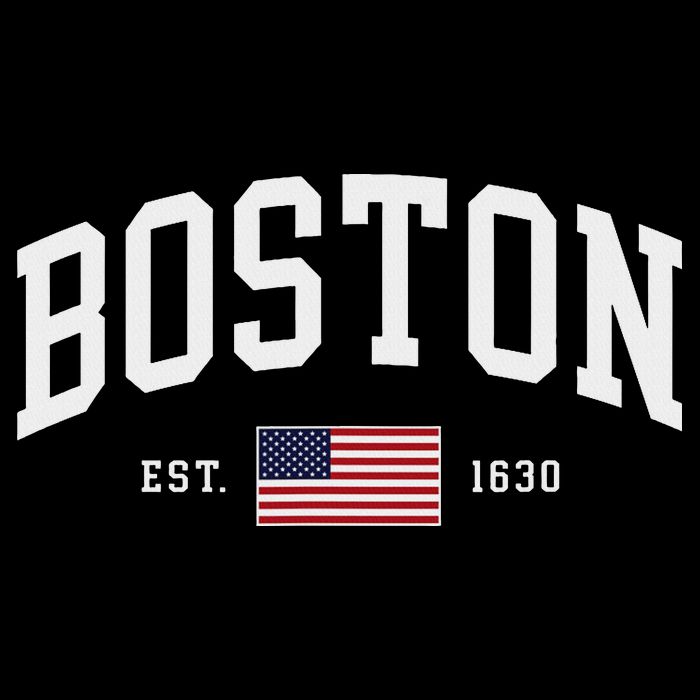 Boston Massachusetts July 4th Us Flag Retro Throwback Flatbill Hat