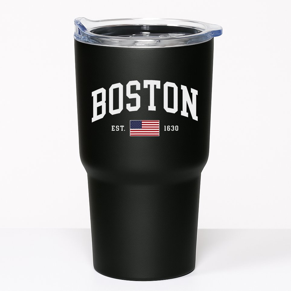 Boston Massachusetts July 4th Us Flag Retro Throwback Tumbler