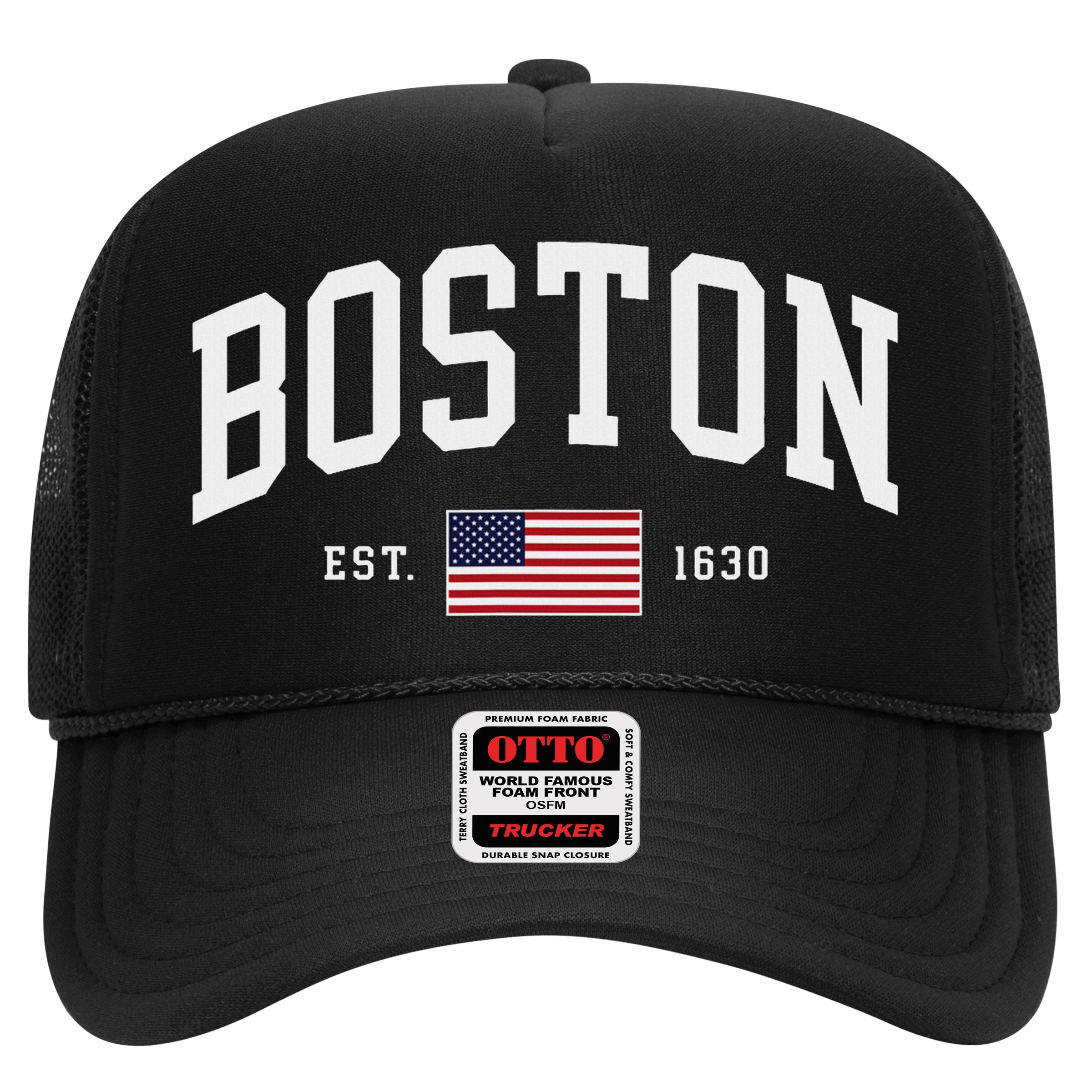 Boston Massachusetts July 4th Us Flag Retro Throwback Hat