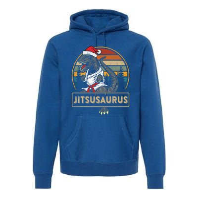 Brazilian Mma Jiu Jitsu Jitsusaurus Dinosaurs Christmas Gift Premium Hoodie