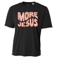 Bold More Jesus Christian Uplifting Devoted Graphic Cooling Performance Crew T-Shirt