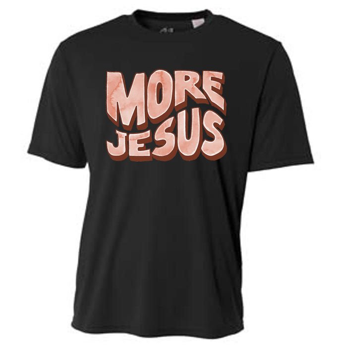 Bold More Jesus Christian Uplifting Devoted Graphic Cooling Performance Crew T-Shirt