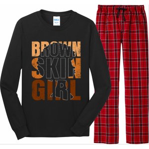 Black Melanin Juneteenth Queen Magic Brown Skin Gift Long Sleeve Pajama Set