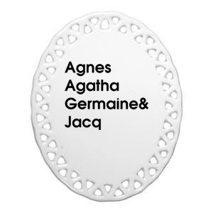 Biz Markie Just A Friend Agnes Agatha Germaine And Jacq Ceramic Oval Ornament