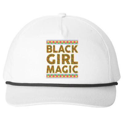 Black Magic Kente Afro Juneteenth Black History Month Gift Snapback Five-Panel Rope Hat