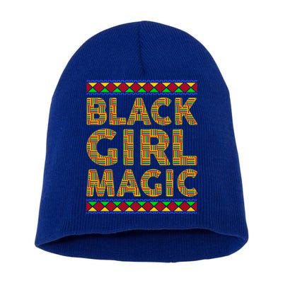 Black Magic Kente Afro Juneteenth Black History Month Gift Short Acrylic Beanie