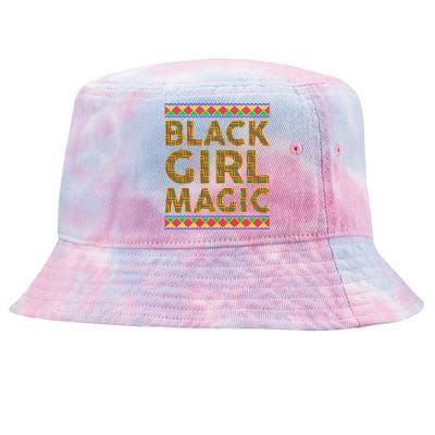 Black Magic Kente Afro Juneteenth Black History Month Gift Tie-Dyed Bucket Hat