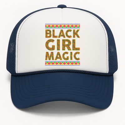 Black Magic Kente Afro Juneteenth Black History Month Gift Trucker Hat