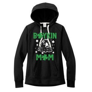 Boykin Mom Kin Spaniel Hunting Dog Mama St Patricks Day Gift Women's Fleece Hoodie