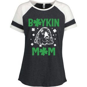 Boykin Mom Kin Spaniel Hunting Dog Mama St Patricks Day Gift Enza Ladies Jersey Colorblock Tee