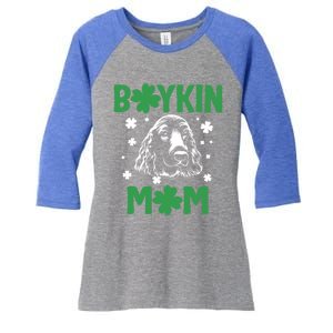 Boykin Mom Kin Spaniel Hunting Dog Mama St Patricks Day Gift Women's Tri-Blend 3/4-Sleeve Raglan Shirt