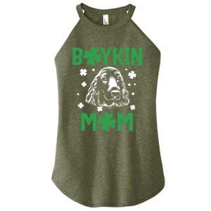 Boykin Mom Kin Spaniel Hunting Dog Mama St Patricks Day Gift Women's Perfect Tri Rocker Tank