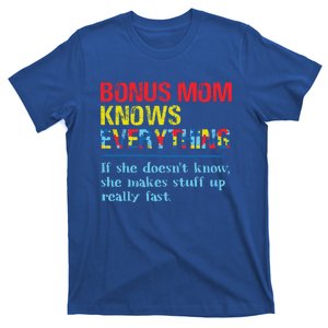 Bonus Mom Knows Everything Puzzle Autism Awareness Gift T-Shirt