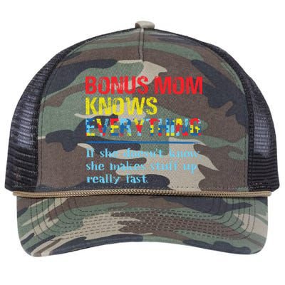 Bonus Mom Knows Everything Puzzle Autism Awareness Gift Retro Rope Trucker Hat Cap