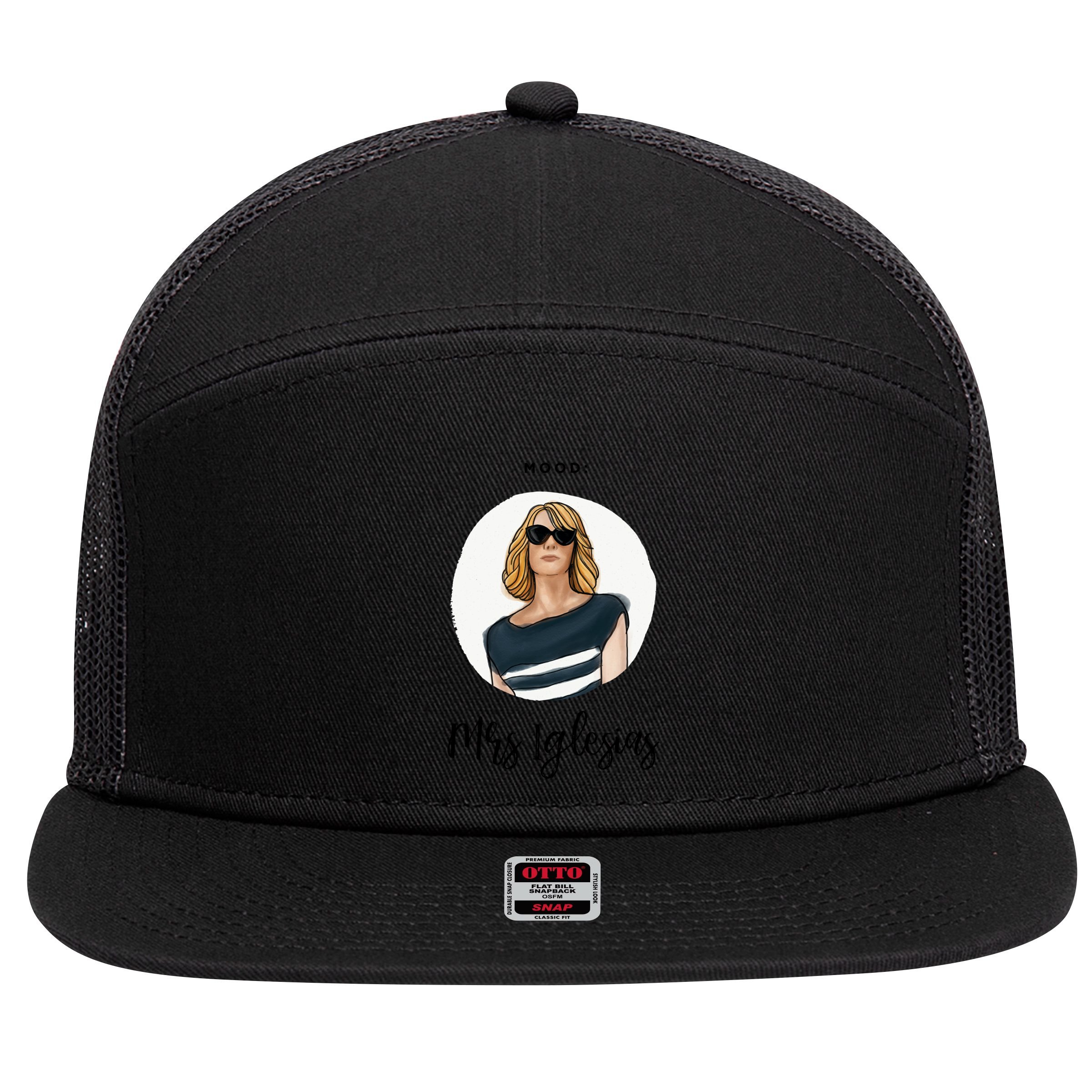 Bridesmaids Move Kristen Wiig Funny Mrs Iglesias Print Copy 7 Panel Mesh Trucker Snapback Hat