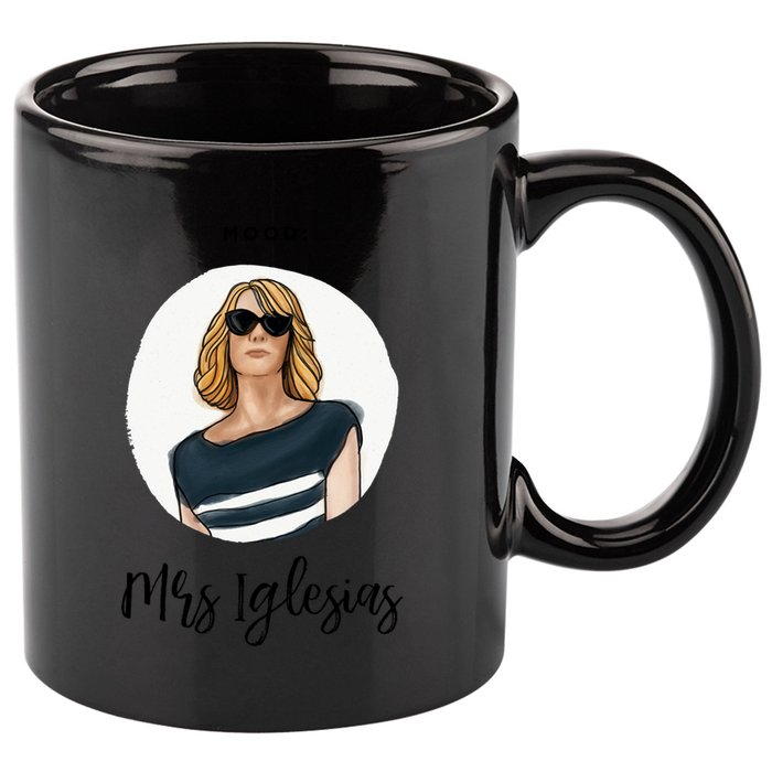 Bridesmaids Move Kristen Wiig Funny Mrs Iglesias Print Copy 11oz C Handle Ceramic Mug