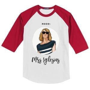 Bridesmaids Move Kristen Wiig Funny Mrs Iglesias Print Copy Kids Colorblock Raglan Jersey