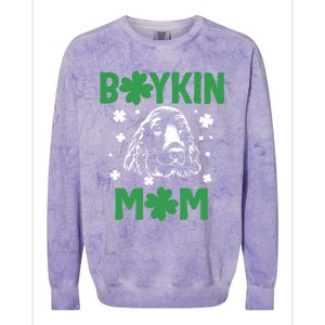 Boykin Mom Kin Spaniel Hunting Dog Mama St Patricks Day Gift Colorblast Crewneck Sweatshirt