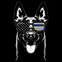 Belgian Malinois K9 Unit Thin Blue Line Flag Police Gift Tall T-Shirt