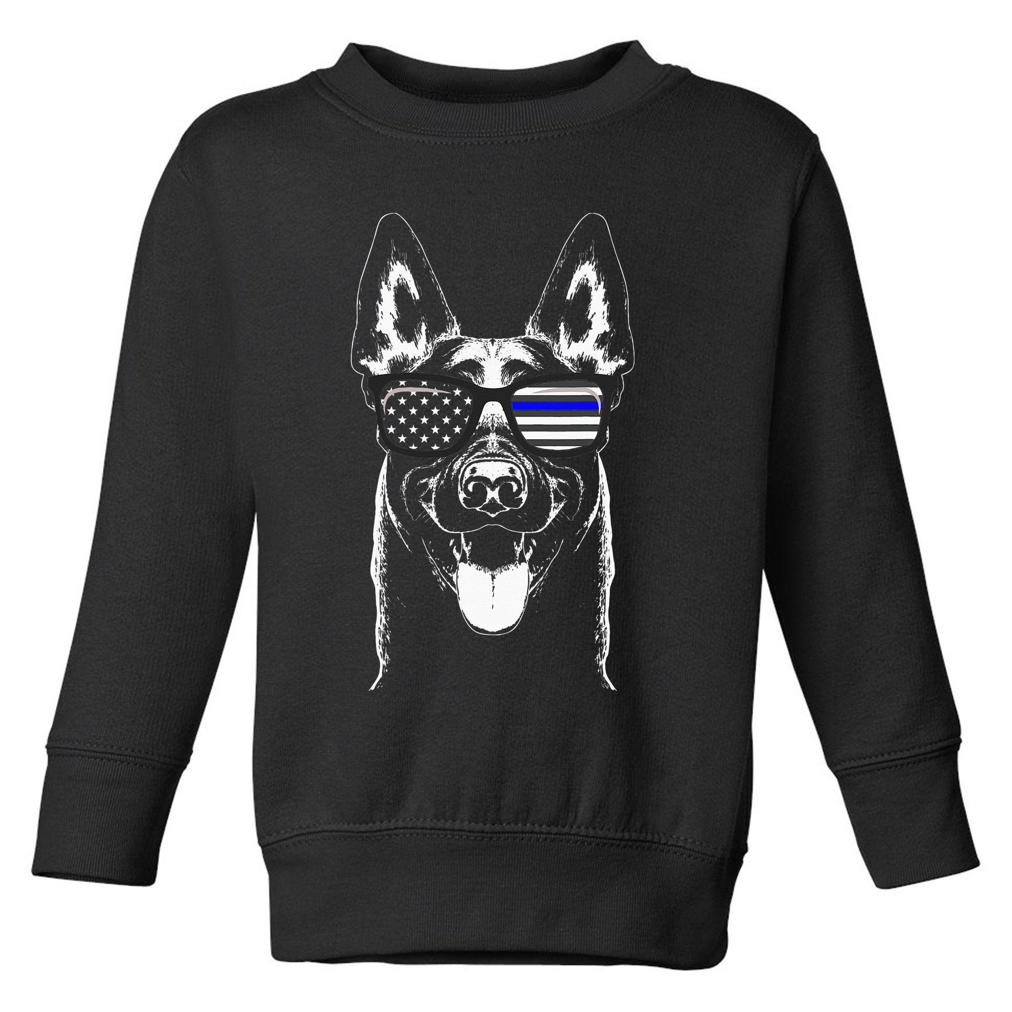 Belgian Malinois K9 Unit Thin Blue Line Flag Police Gift Toddler Sweatshirt
