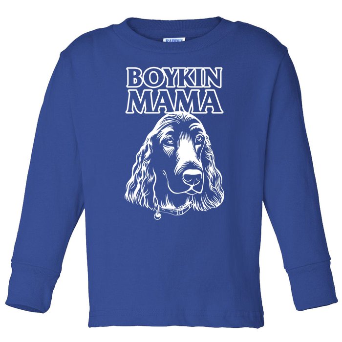 Boykin Mama Kin Spaniel Hunting Dog Mom Mothers Day Great Gift Toddler Long Sleeve Shirt