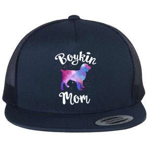 Boykin Mom Kin Spaniel Hunting Dog Mom Mama Mothers Day Funny Gift Flat Bill Trucker Hat