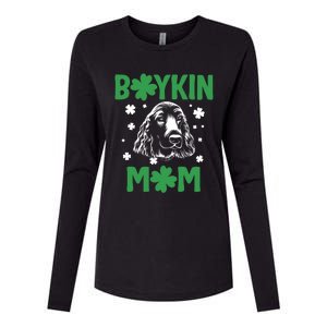 Boykin Mom Kin Spaniel Hunting Dog Mama St Patricks Day Gift Womens Cotton Relaxed Long Sleeve T-Shirt