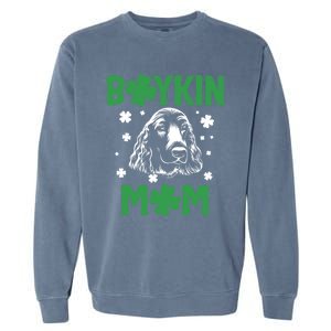 Boykin Mom Kin Spaniel Hunting Dog Mama St Patricks Day Gift Garment-Dyed Sweatshirt