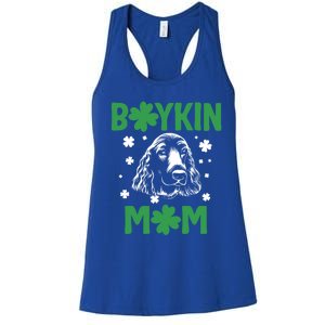 Boykin Mom Kin Spaniel Hunting Dog Mama St Patricks Day Gift Women's Racerback Tank