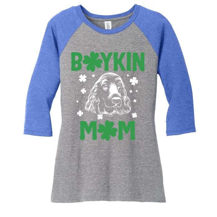 Boykin Mom Kin Spaniel Hunting Dog Mama St Patricks Day Gift Women's Tri-Blend 3/4-Sleeve Raglan Shirt