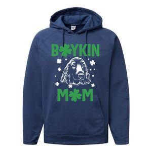 Boykin Mom Kin Spaniel Hunting Dog Mama St Patricks Day Gift Performance Fleece Hoodie