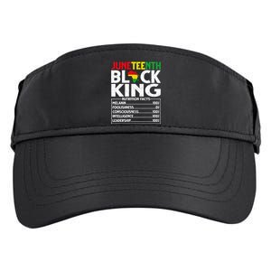 Black Melanin King Nutritional Facts African Blm Juneteenth Great Gift Adult Drive Performance Visor