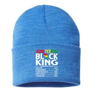 Black Melanin King Nutritional Facts African Blm Juneteenth Great Gift Sustainable Knit Beanie