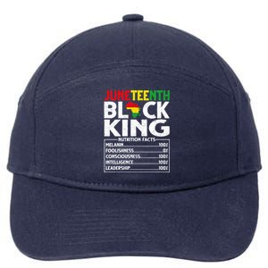 Black Melanin King Nutritional Facts African Blm Juneteenth Great Gift 7-Panel Snapback Hat