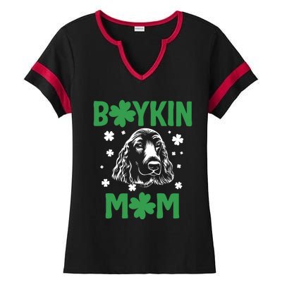 Boykin Mom Kin Spaniel Hunting Dog Mama St Patricks Day Gift Ladies Halftime Notch Neck Tee