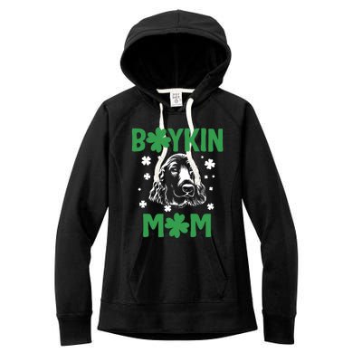 Boykin Mom Kin Spaniel Hunting Dog Mama St Patricks Day Gift Women's Fleece Hoodie