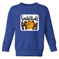 Basketball Mom Leopard Basketball Mama Toddler Sweatshirt