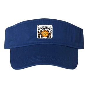 Basketball Mom Leopard Basketball Mama Valucap Bio-Washed Visor