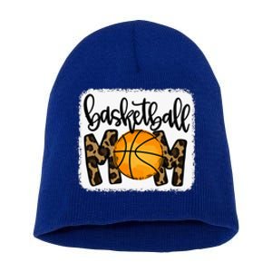 Basketball Mom Leopard Basketball Mama Short Acrylic Beanie