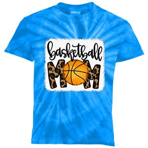 Basketball Mom Leopard Basketball Mama Kids Tie-Dye T-Shirt