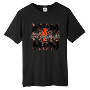 Basketball Mom leopard lightning bolt basketball game day Tall Fusion ChromaSoft Performance T-Shirt