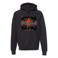 Basketball Mom leopard lightning bolt basketball game day Premium Hoodie