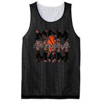 Basketball Mom leopard lightning bolt basketball game day Mesh Reversible Basketball Jersey Tank