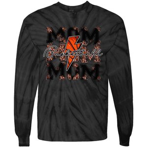 Basketball Mom leopard lightning bolt basketball game day Tie-Dye Long Sleeve Shirt