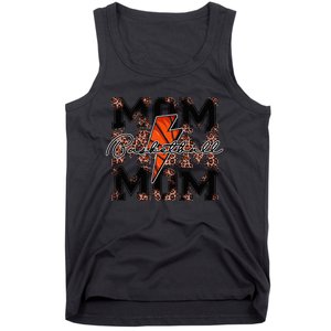 Basketball Mom leopard lightning bolt basketball game day Tank Top