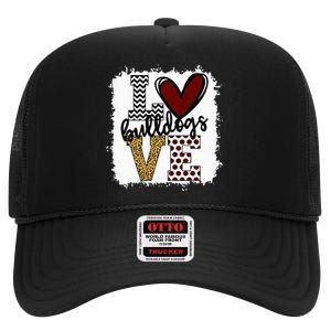 Bulldogs Mascot Love School Spirit Fantastic Gifts High Crown Mesh Back Trucker Hat