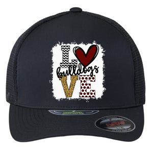 Bulldogs Mascot Love School Spirit Fantastic Gifts Flexfit Unipanel Trucker Cap