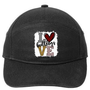 Bulldogs Mascot Love School Spirit Fantastic Gifts 7-Panel Snapback Hat