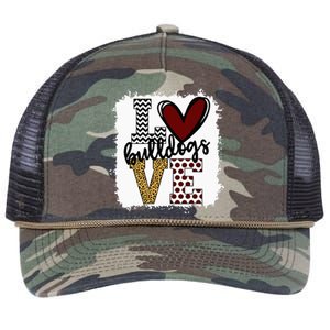 Bulldogs Mascot Love School Spirit Fantastic Gifts Retro Rope Trucker Hat Cap